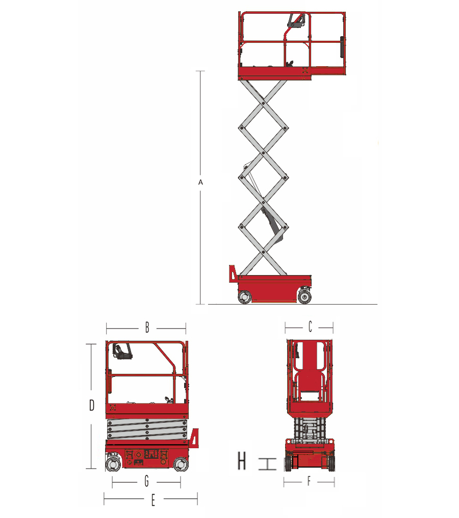 自行走剪叉式高空作业平台E系列-HS0507E