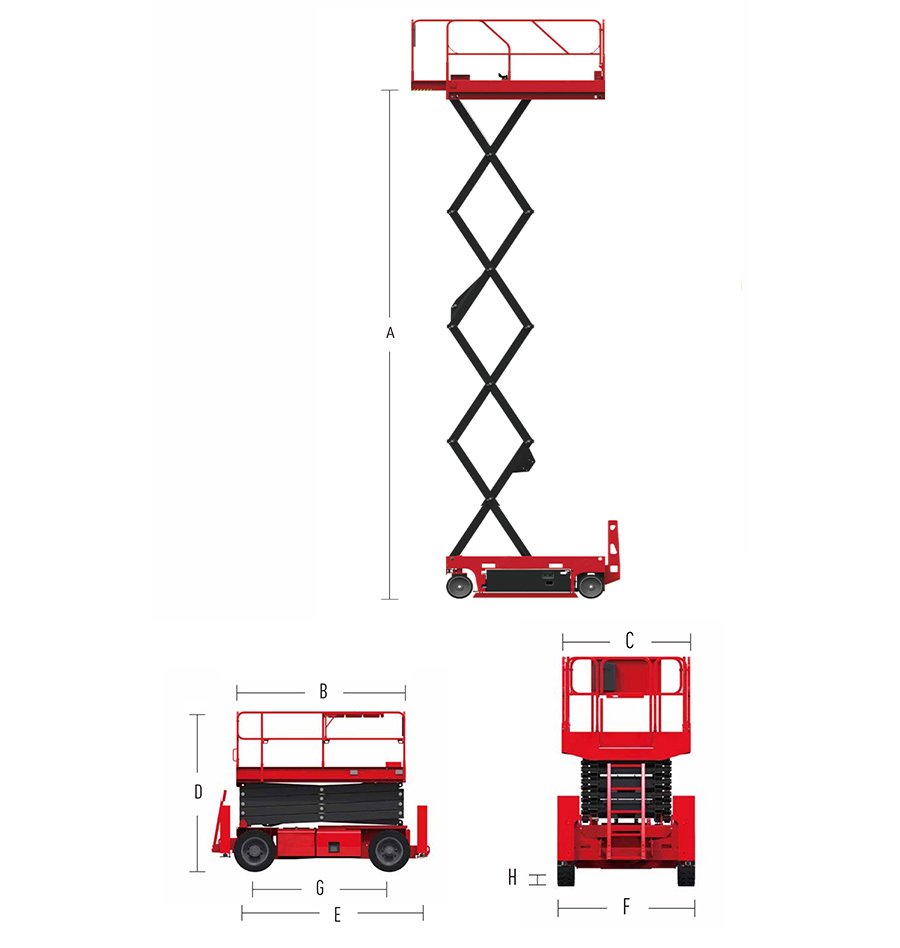 自行走剪叉式高空作业平台E系列-HS0808E 自行走剪叉式高空作业平台E系列-HS0808E